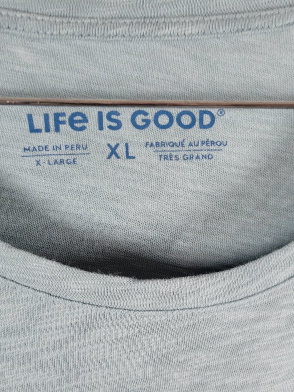 Life Is Good Tee XL Blue Long Sleeve 100% Cotton Crew Neck Pullover BLU66E - Picture 7 of 9